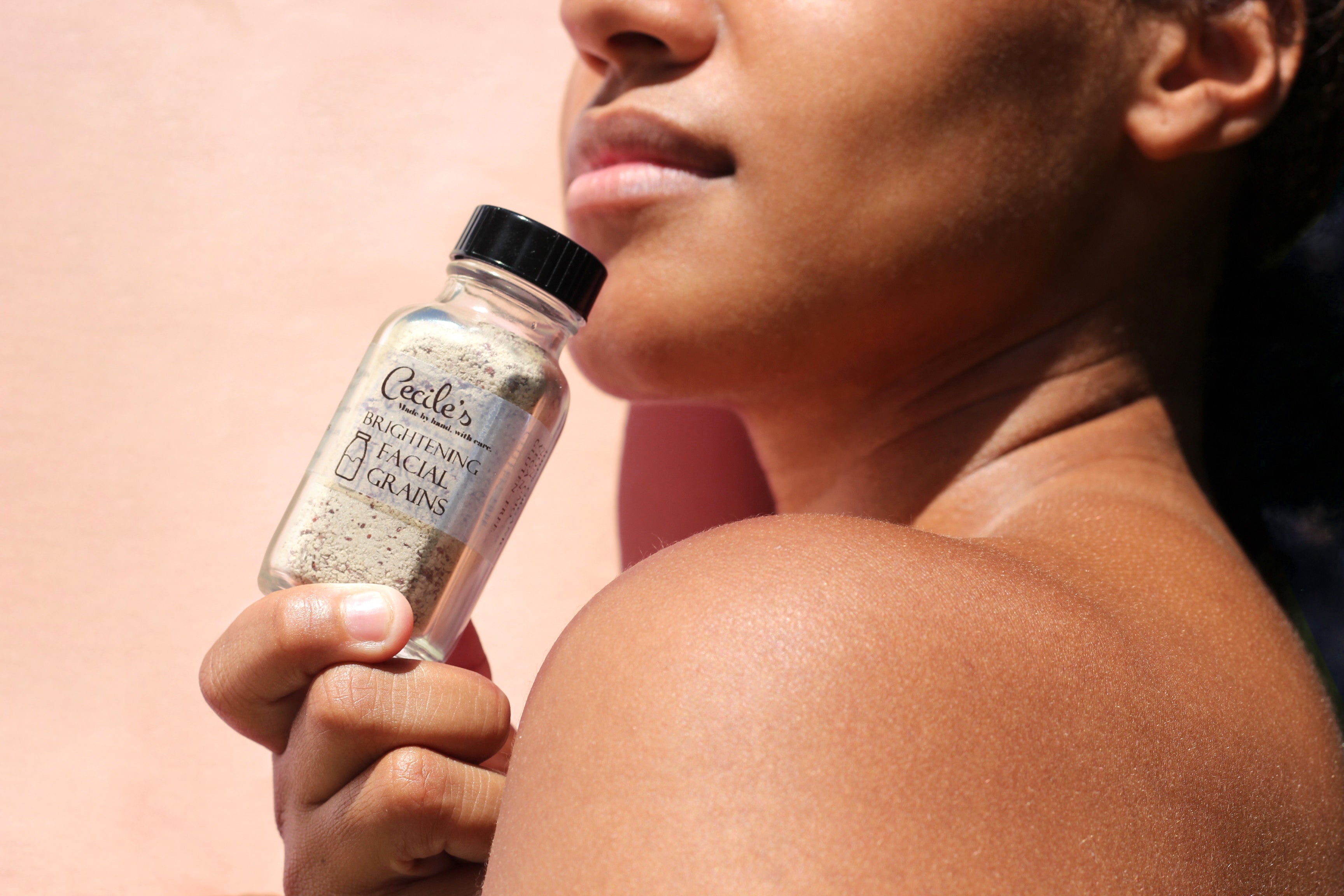 Cecile's Brightening Facial Grains. Melanated skin scars and gets dark marks on the skin and this helps to refresh skin and fight fine lines