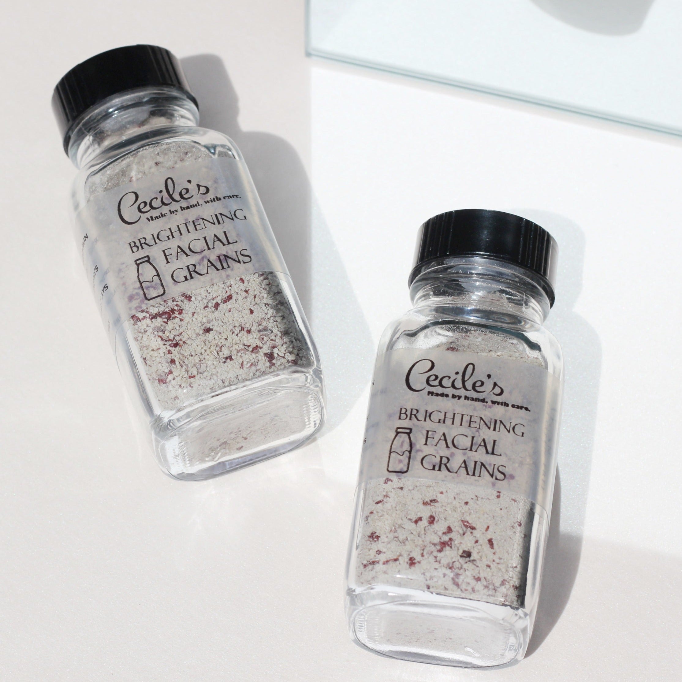2 bottles of brightening facial grains 
